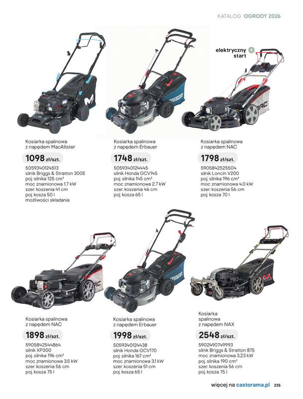 Castorama - gazetka promocyjna Kosiarki od piątku 27.03 do wtorku 31.03 - strona 15