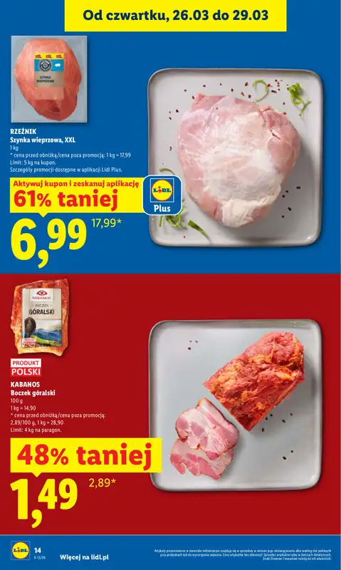 Lidl - gazetka promocyjna Oferta od czwartku od czwartku 26.03 do niedzieli 29.03 - strona 14