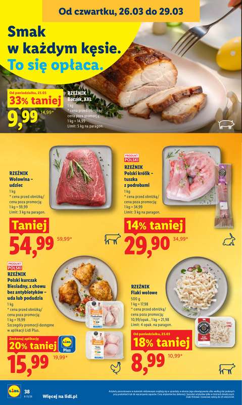 Lidl - gazetka promocyjna Oferta od czwartku od czwartku 26.03 do niedzieli 29.03 - strona 38
