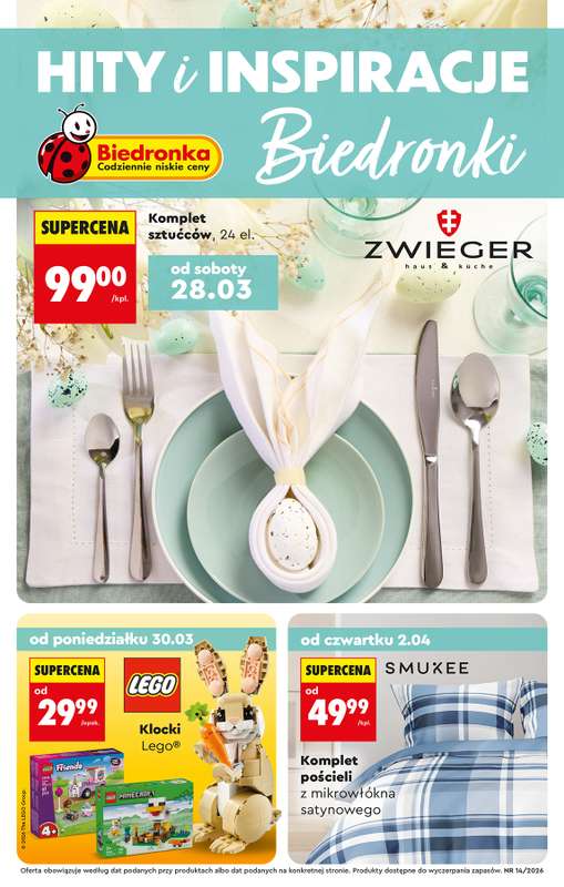Biedronka - gazetka promocyjna Hity i inspiracje, od 28.03 od soboty 28.03 do środy 15.04
