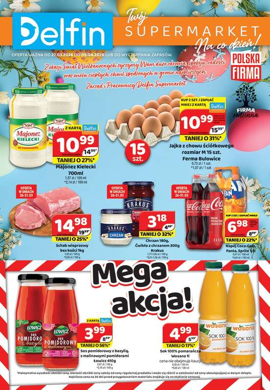 Delfin - gazetka promocyjna Gazetka od piątku 27.03 do niedzieli 05.04