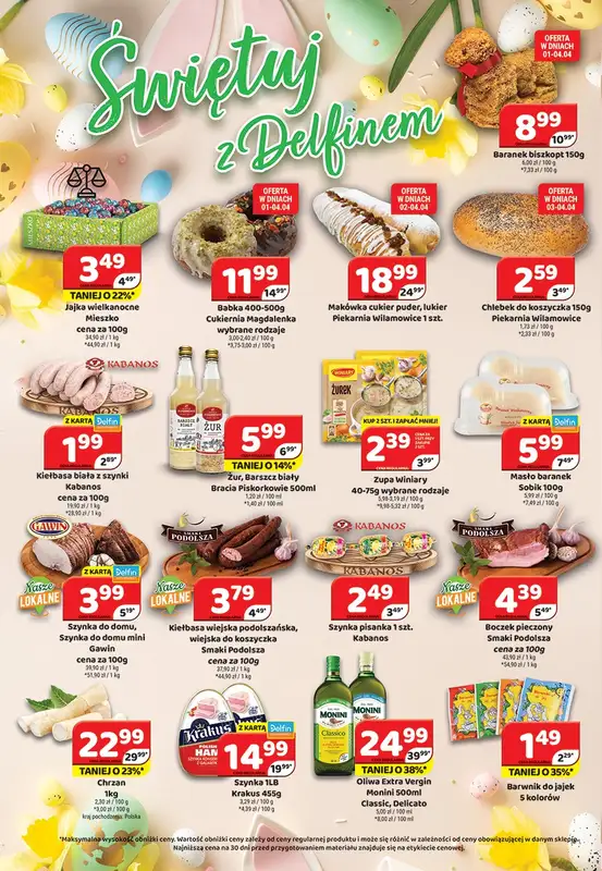 Delfin - gazetka promocyjna Gazetka od piątku 27.03 do niedzieli 05.04 - strona 4