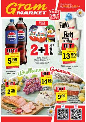 Gram Market - gazetka promocyjna Gazetka od środy 01.04 do wtorku 07.04