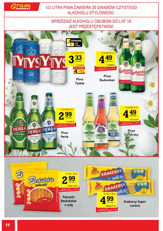 Gram Market - gazetka promocyjna Gazetka od środy 01.04 do wtorku 07.04 - strona 13