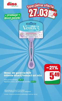 Dino - gazetka promocyjna Maszynka do golenia - oferta na 27.03 | Promocje spoza gazetki od piątku 27.03 do piątku 27.03