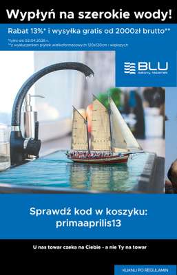 Blu Salony Łazienek - gazetka promocyjna Kod rabatowy  do czwartku 02.04