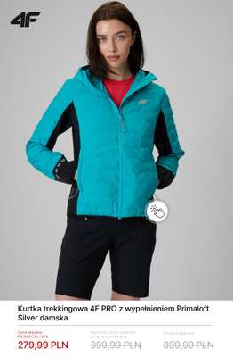 Kurtka trekkingowa 4F PRO z wypełnieniem Primaloft Silver damska