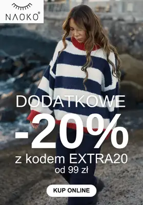 BEST SALE - gazetka promocyjna Naoko | Dodatkowe -20% na zakupy od 99 zł od piątku 27.03 do środy 01.04