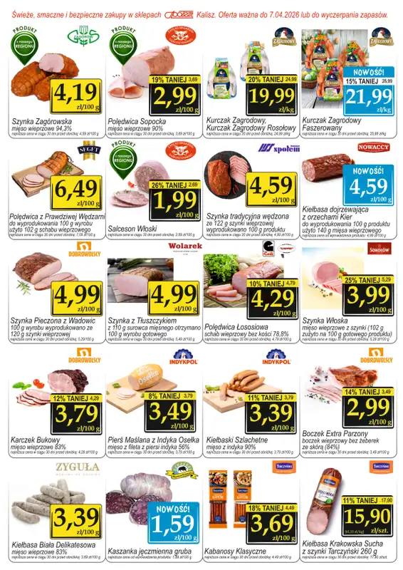 Społem - Blisko i Korzystnie - gazetka promocyjna Gazetka PSS Kalisz od piątku 27.03 do wtorku 07.04 - strona 3