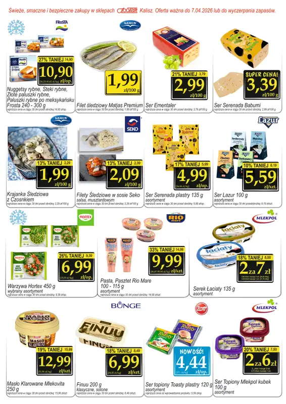 Społem - Blisko i Korzystnie - gazetka promocyjna Gazetka PSS Kalisz od piątku 27.03 do wtorku 07.04 - strona 4