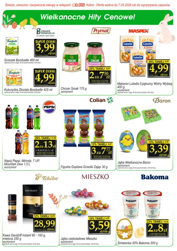 Społem - Blisko i Korzystnie - gazetka promocyjna Gazetka PSS Kalisz od piątku 27.03 do wtorku 07.04 - strona 2