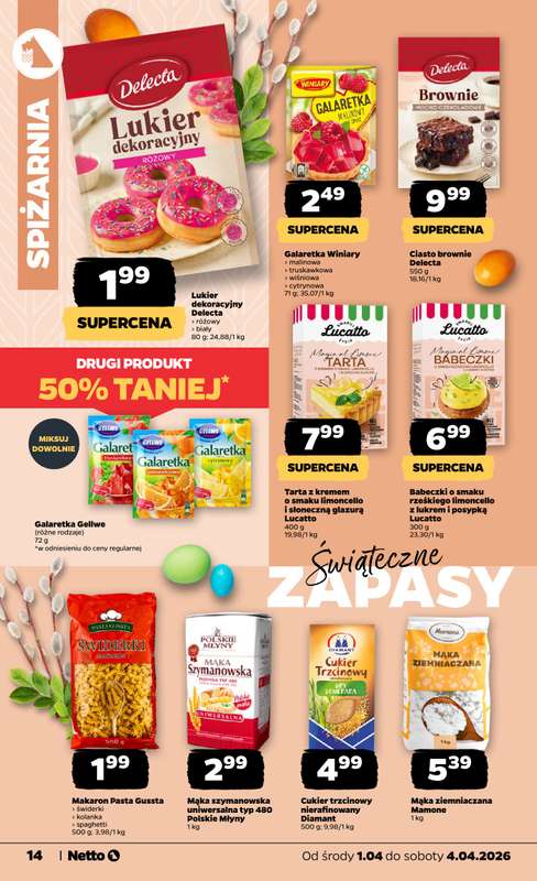 Netto - gazetka promocyjna Gazetka Spożywcza od środy 01.04 do soboty 04.04 - strona 14