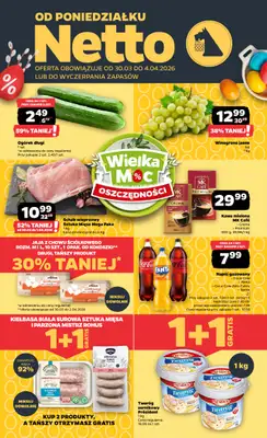 Netto - gazetka promocyjna Gazetka od poniedziałku 30.03 do soboty 04.04