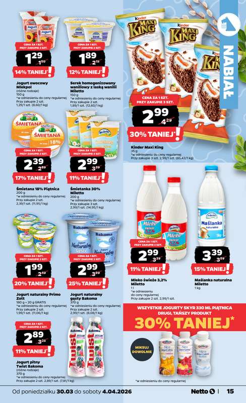 Netto - gazetka promocyjna Gazetka od poniedziałku 30.03 do soboty 04.04 - strona 15