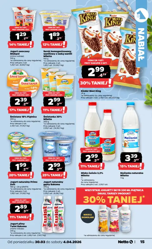 Netto - gazetka promocyjna Gazetka od poniedziałku 30.03 do soboty 04.04 - strona 15