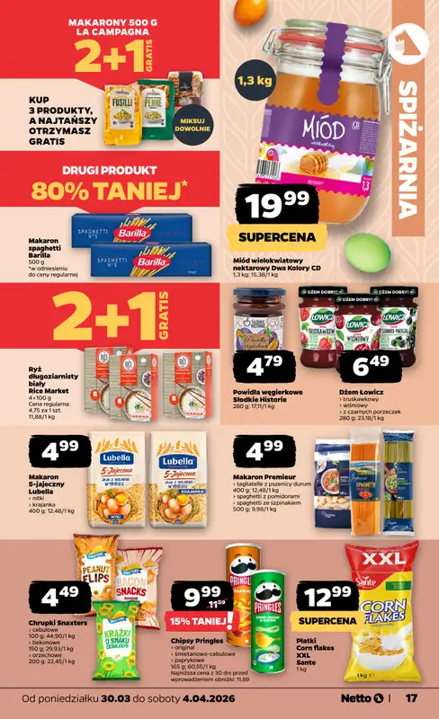 Netto - gazetka promocyjna Gazetka od poniedziałku 30.03 do soboty 04.04 - strona 17