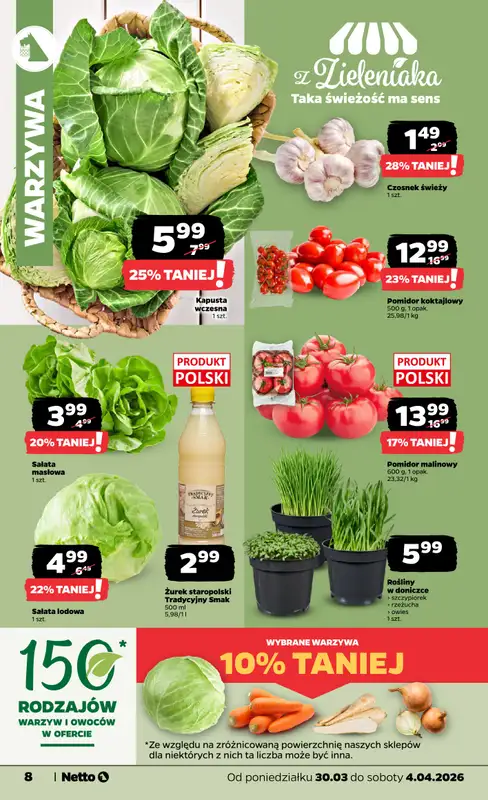 Netto - gazetka promocyjna Gazetka od poniedziałku 30.03 do soboty 04.04 - strona 8