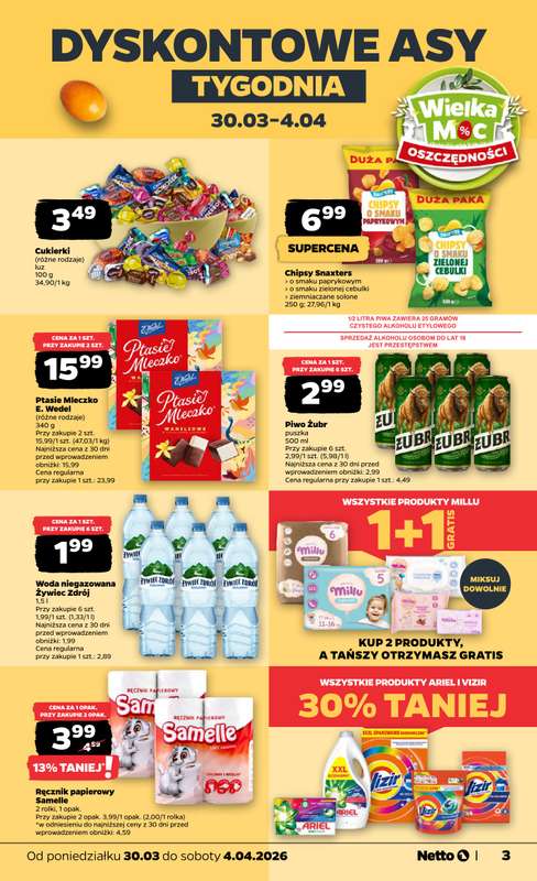 Netto - gazetka promocyjna Gazetka od poniedziałku 30.03 do soboty 04.04 - strona 3