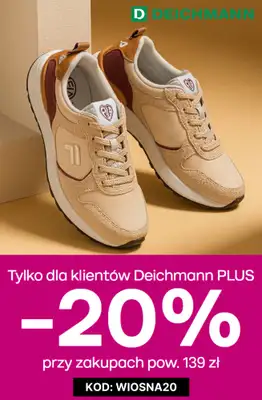 Deichmann - gazetka promocyjna -20% na nieprzecenione buty przy zakupach powyżej 139 zł od piątku 27.03 do środy 01.04