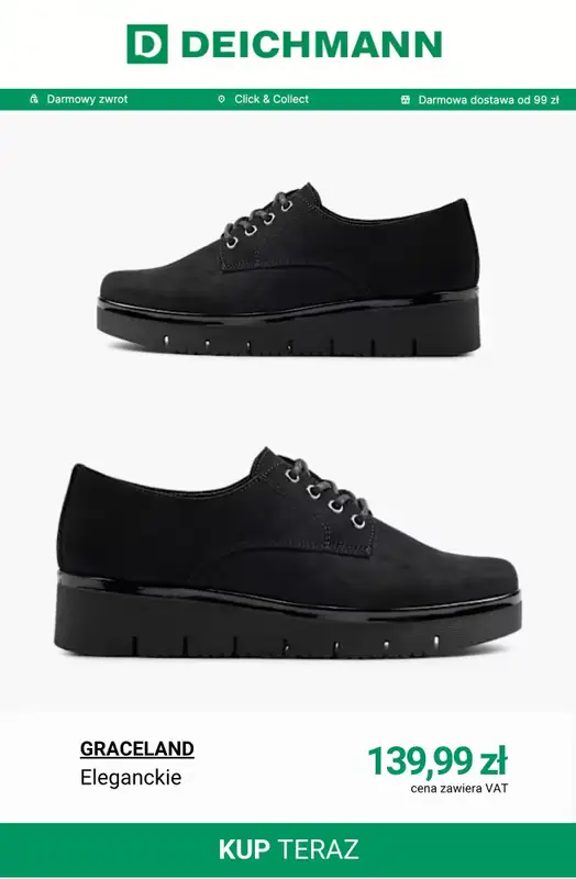 Deichmann - gazetka promocyjna -20% na nieprzecenione buty przy zakupach powyżej 139 zł od piątku 27.03 do środy 01.04 - strona 6