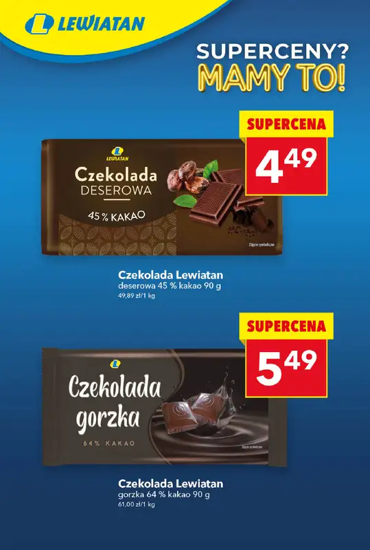 LEWIATAN - gazetka promocyjna Superceny? Mamy to w Lewiatanie!  do środy 08.04 - strona 13