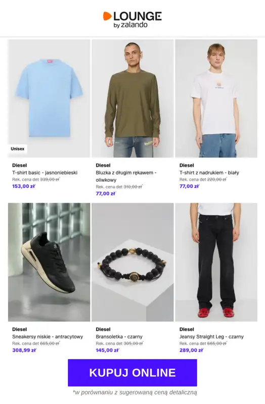 Lounge by Zalando - gazetka promocyjna Do -80% Diesel - Mężczyźni od piątku 27.03 do poniedziałku 30.03 - strona 5