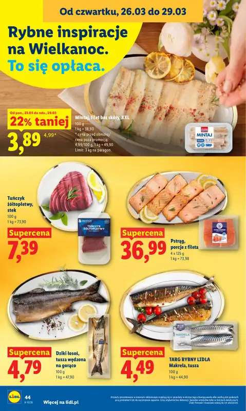 Lidl - gazetka promocyjna Oferta od czwartku od czwartku 26.03 do niedzieli 29.03 - strona 44