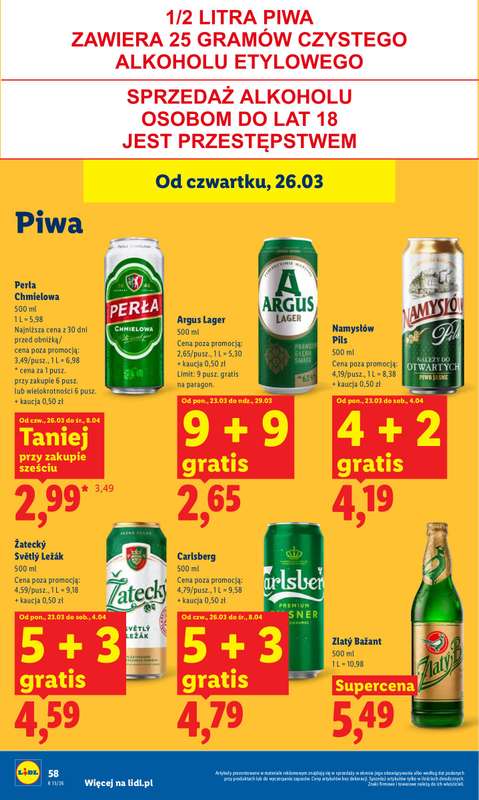 Lidl - gazetka promocyjna Oferta od czwartku od czwartku 26.03 do niedzieli 29.03 - strona 58