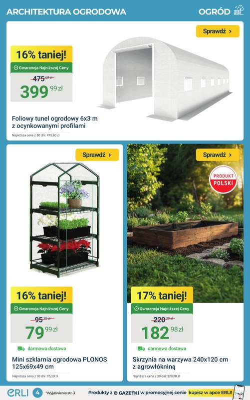 ERLI - gazetka promocyjna Moc okazji w ogrodzie! HITY tygodnia! od poniedziałku 30.03 do niedzieli 05.04 - strona 4