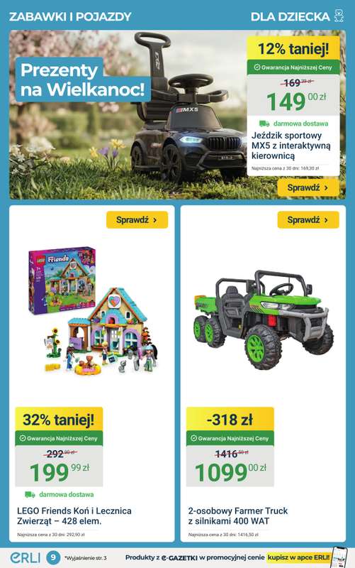 ERLI - gazetka promocyjna Moc okazji w ogrodzie! HITY tygodnia! od poniedziałku 30.03 do niedzieli 05.04 - strona 9