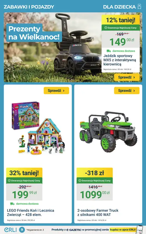 ERLI - gazetka promocyjna Moc okazji w ogrodzie! HITY tygodnia! od poniedziałku 30.03 do niedzieli 05.04 - strona 9