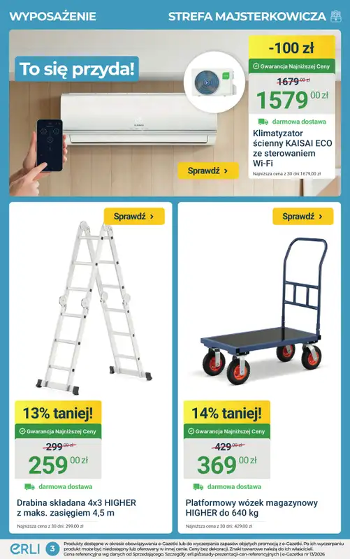 ERLI - gazetka promocyjna Dla majsterkujących i aktywnych rabaty do – 45%! od poniedziałku 30.03 do niedzieli 05.04 - strona 3