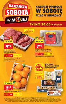 Biedronka - gazetka promocyjna Najtańsza sobota od soboty 28.03 do soboty 28.03