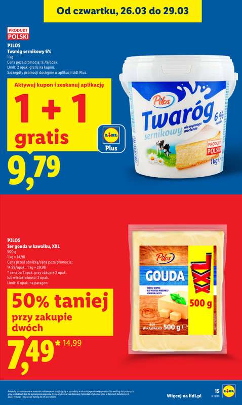 Lidl - gazetka promocyjna Oferta od czwartku od czwartku 26.03 do niedzieli 29.03 - strona 15
