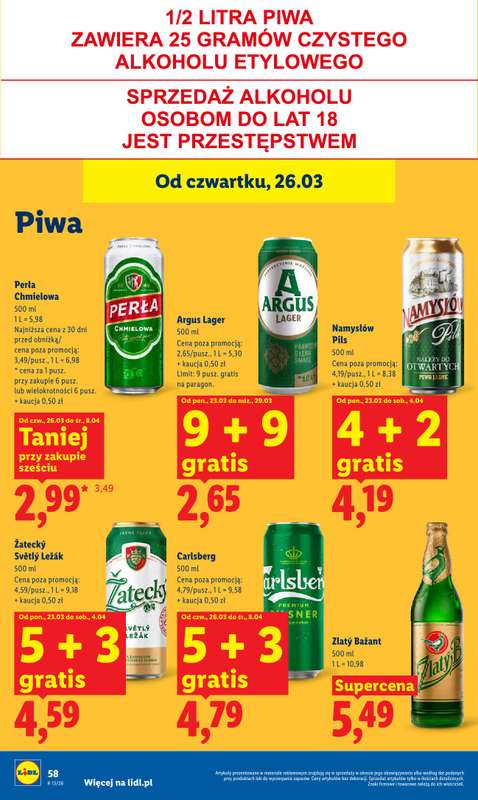 Lidl - gazetka promocyjna Oferta od czwartku od czwartku 26.03 do niedzieli 29.03 - strona 58