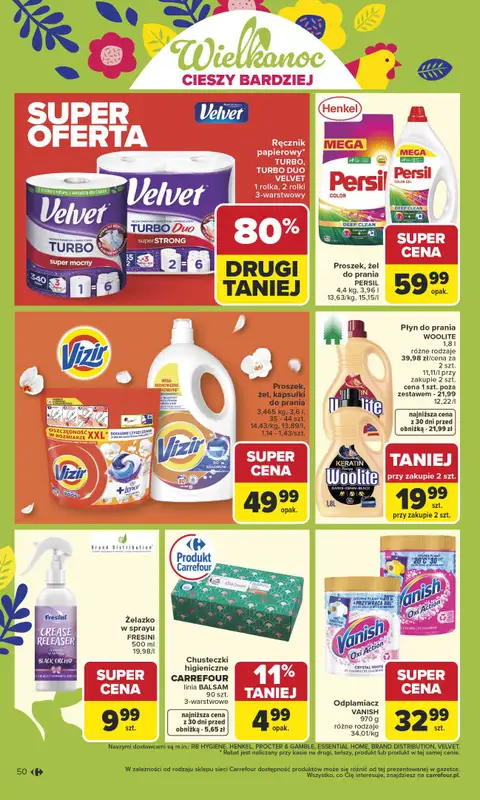 Carrefour - gazetka promocyjna Gazetka Carrefour od poniedziałku od poniedziałku 30.03 do soboty 04.04 - strona 52