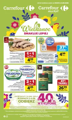Carrefour - gazetka promocyjna Gazetka Carrefour od poniedziałku od poniedziałku 30.03 do soboty 04.04