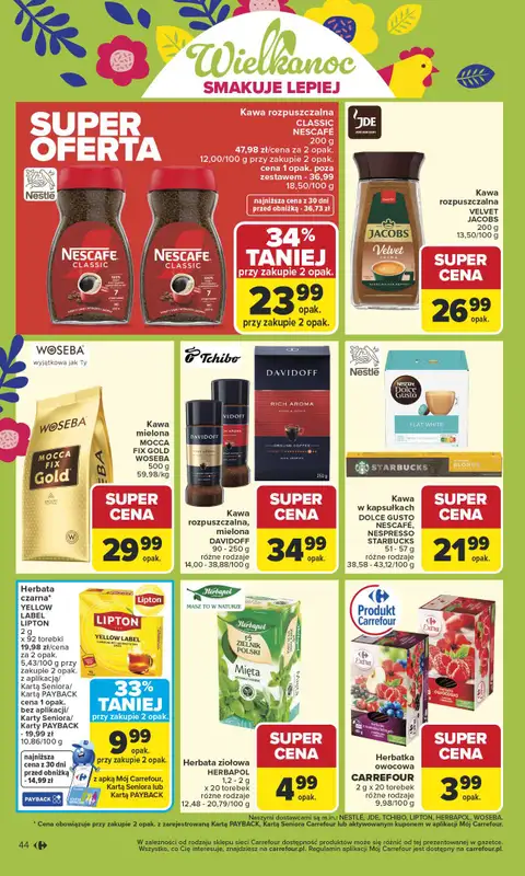 Carrefour Market - gazetka promocyjna Gazetka Carrefour Market od poniedziałku od poniedziałku 30.03 do soboty 04.04 - strona 46