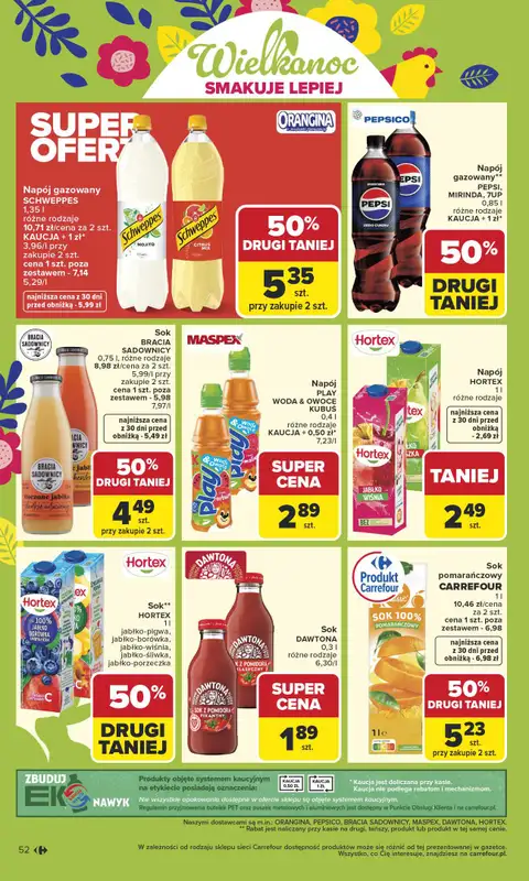 Carrefour Market - gazetka promocyjna Gazetka Carrefour Market od poniedziałku od poniedziałku 30.03 do soboty 04.04 - strona 54