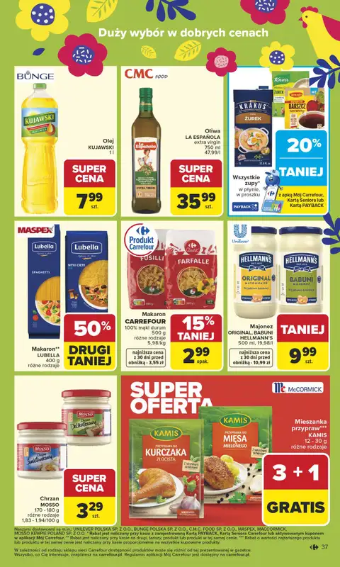 Carrefour Market - gazetka promocyjna Gazetka Carrefour Market od poniedziałku od poniedziałku 30.03 do soboty 04.04 - strona 39
