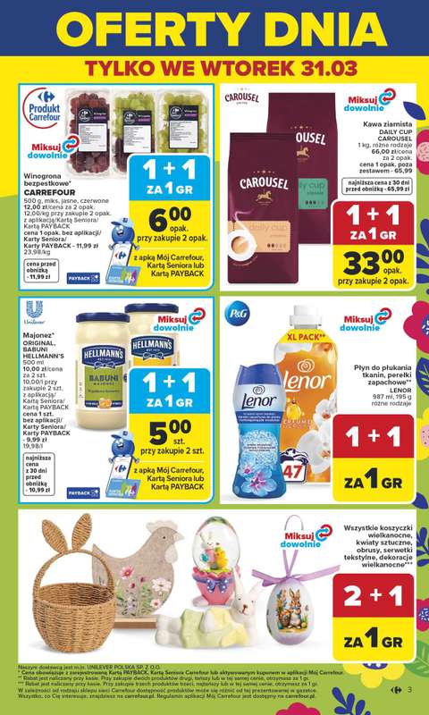 Carrefour Market - gazetka promocyjna Gazetka Carrefour Market od poniedziałku od poniedziałku 30.03 do soboty 04.04 - strona 5
