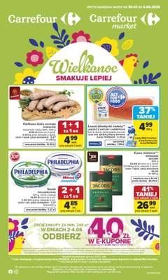 Carrefour Market - gazetka promocyjna Gazetka Carrefour Market od poniedziałku od poniedziałku 30.03 do soboty 04.04