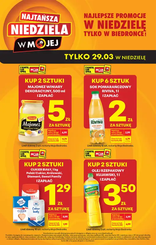 Biedronka - gazetka promocyjna Najtańsza niedziela  