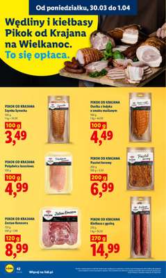 Lidl - gazetka promocyjna Oferta od poniedziałku od poniedziałku 30.03 do środy 01.04 - strona 42