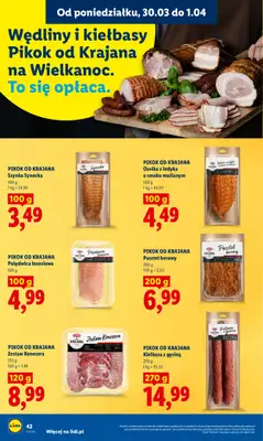 Lidl - gazetka promocyjna Oferta od poniedziałku od poniedziałku 30.03 do środy 01.04 - strona 42