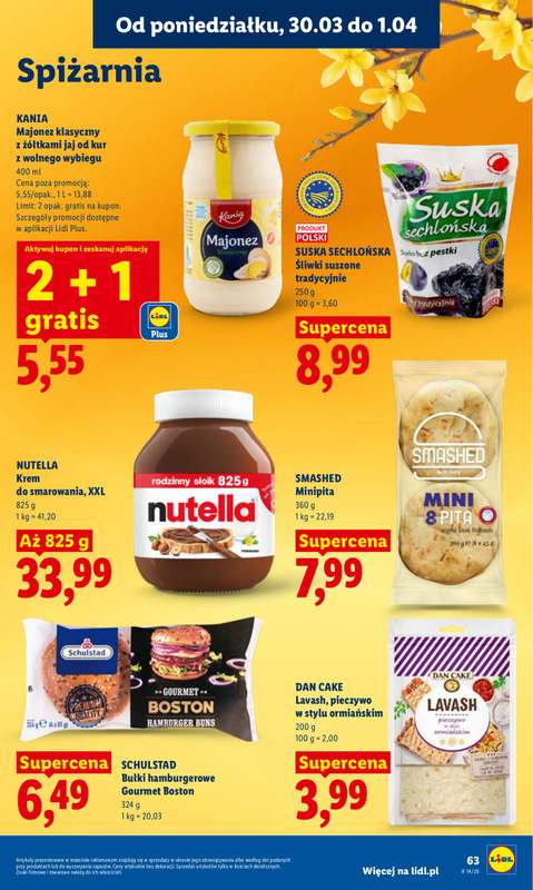 Lidl - gazetka promocyjna Oferta od poniedziałku od poniedziałku 30.03 do środy 01.04 - strona 63