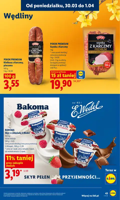 Lidl - gazetka promocyjna Oferta od poniedziałku od poniedziałku 30.03 do środy 01.04 - strona 43
