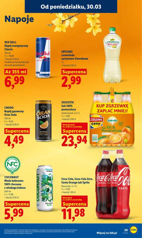 Lidl - gazetka promocyjna Oferta od poniedziałku od poniedziałku 30.03 do środy 01.04 - strona 59