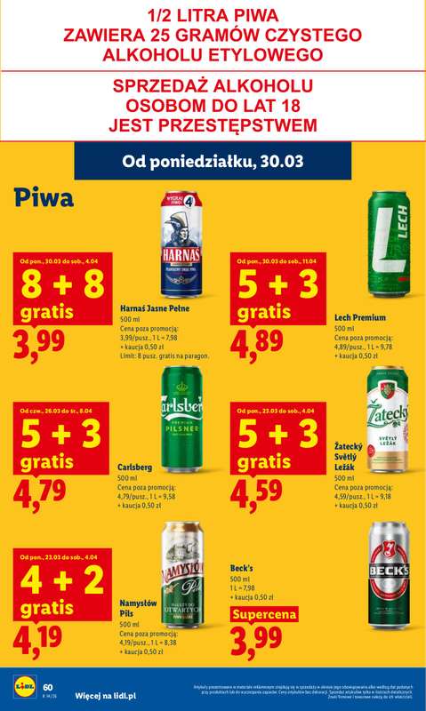Lidl - gazetka promocyjna Oferta od poniedziałku od poniedziałku 30.03 do środy 01.04 - strona 60