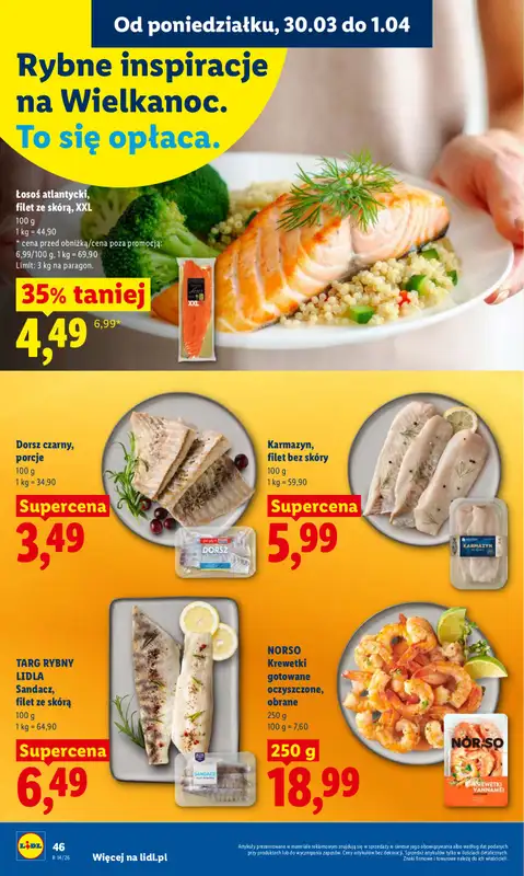 Lidl - gazetka promocyjna Oferta od poniedziałku od poniedziałku 30.03 do środy 01.04 - strona 46